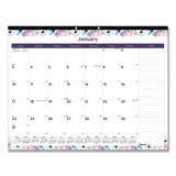 Blueline® Passion Monthly Deskpad Calendar, Passion Floral Artwork, 22 x 17, Multicolor Sheets, Black Binding, 12-Month (Jan-Dec): 2026 (REDC194113) Each