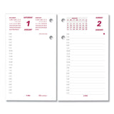 Brownline® Daily Calendar Pad Refill, 6 x 3.5, White/Burgundy/Gray Sheets, 12-Month (Jan to Dec): 2026 (REDC2R) Each