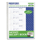 Rediform® Spiralbound Unnumbered Money Receipt Book, Three-Part Carbonless, 7 x 2.75, 4 Forms/Sheet, 120 Forms Total (REDS16444WCL) Each