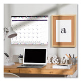 Blueline® Passion Monthly Deskpad Calendar, Passion Floral Artwork, 22 x 17, Multicolor Sheets, Black Binding, 12-Month (Jan-Dec): 2026 (REDC194113) Each
