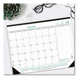 Brownline® EcoLogix Monthly Desk Pad Calendar, EcoLogix Artwork, 22 x 17, White/Green Sheets, Black Binding, 12-Month (Jan-Dec): 2026 (REDC177437) Each