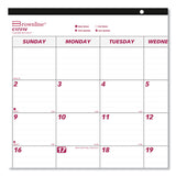 Brownline® Monthly Desk Pad Calendar, 22 x 17, White/Burgundy Sheets, Black Binding, Clear Corners, 12-Month (Jan to Dec): 2026 (REDC1731V) Each