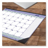 Blueline® Academic 13-Month Desk Pad Calendar, 21.25 x 16, White/Blue/Green Sheets, Black Headband, 13-Month: July 2025 to July 2026 (REDCA181731) Each