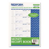 Rediform® Durable Hardcover Numbered Money Receipt Book, Three-Part Carbonless, 6.88 x 2.75, 4 Forms/Sheet, 200 Forms Total (REDS1657NCL) Each