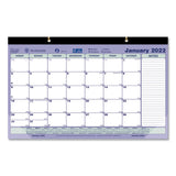 Brownline® Monthly Desk Pad Calendar, 17.75 x 10.88, White/Blue/Green Sheets, Black Binding, Clear Corners, 12-Month (Jan to Dec): 2026 (REDC181700)