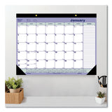 Blueline® Monthly Desk Pad Calendar, 21.25 x 16, White/Blue/Green Sheets, Black Binding, Black Corners, 12-Month (Jan to Dec): 2026 (REDC181731) Each