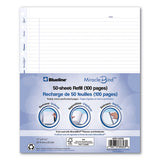 Blueline® MiracleBind Ruled Paper Refill Sheets for all MiracleBind Notebooks and Planners, 11 x 9.06, White/Blue Sheets, Undated (REDAFR11050R) 25 Sheets