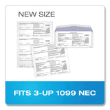 TOPS™ 1099 Double Window Envelope, Commercial Flap, Gummed Closure, 3.75 x 8.75, White, 24/Pack (TOP22223) Pack of 24
