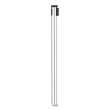 Tatco Adjusta-Tape Crowd Control Stanchion Posts Only, Polished Aluminum, 40" High, Silver, 2/Box (TCO11500) Case of 2