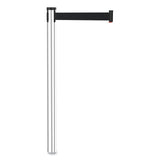 Tatco Adjusta-Tape Crowd Control Stanchion Posts Only, Polished Aluminum, 40" High, Silver, 2/Box (TCO11500) Case of 2