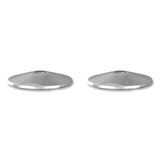 Tatco Adjusta-Tape Crowd Control Stanchion Base Only, Polished Aluminum, 14" Diameter, Silver, 2/Box (TCO11501) Case of 2