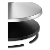 Tatco Adjusta-Tape Crowd Control Stanchion Base Only, Polished Aluminum, 14" Diameter, Silver, 2/Box (TCO11501) Case of 2