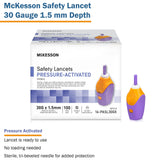 McKesson Safety Lancet 30 Gauge Retractable Pressure Activated Finger (1217983_CS) 2000/CS