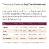 Tranquility® Premium DayTime™ Unisex Adult Absorbent Underwear Pull On with Tear Away Seams Large Disposable Heavy Absorbency (695737_BG) 16/BG