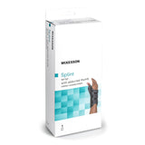 McKesson Wrist Brace with Abducted Thumb Aluminum / Foam / Spandex / Plastic Left Hand Black X-Large (1159145_EA) 1/EA