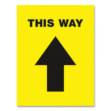 Avery® Social Distancing Floor Decals, 8.5 x 11, This Way, Yellow Face, Black Graphics, 5/Pack (AVE83022) Pack of 5
