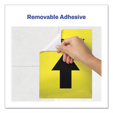 Avery® Social Distancing Floor Decals, 8.5 x 11, This Way, Yellow Face, Black Graphics, 5/Pack (AVE83022) Pack of 5