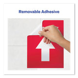 Avery® Social Distancing Floor Decals, 8.5 x 11, This Way, Red Face, White Graphics, 5/Pack (AVE83091) Pack of 5