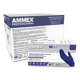 AMMEX® Professional Nitrile Exam Gloves, Powder-Free, Large, 3 mil Thick, Indigo, 100/Box (AXCAINPF46100) Box of 100