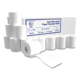 Alliance Armor Antimicrobial Receipt Roll Paper, 3" x 130 ft, White, 50/Carton (AIP3031) Case of 50