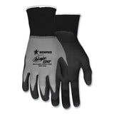 MCR™ Safety Ninja Nitrile Coating Nylon/Spandex Gloves, Black/Gray, Medium, Dozen (CRWN96790M) 1 Dozen