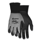 MCR™ Safety Ninja Nitrile Coating Nylon/Spandex Gloves, Black/Gray, Small, Dozen (CRWN96790S) 1 Dozen