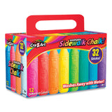 Cra-Z-Art® Washable Sidewalk Chalk, 12 Assorted Colors, 32 Sticks/Box (CZA108176) Box of 32