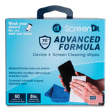 Digital Innovations ScreenDr Device and Screen Cleaning Wipes, Includes 60 Individually Wrapped Wipes and 8" Microfiber Cloth, 6 x 5, White (DGV32347) Each