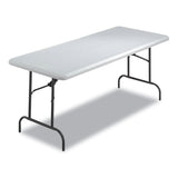 Iceberg IndestrucTables Too 600 Series Folding Table, Rectangular, 72" x 30" x 29", Platinum (ICE65323) Each