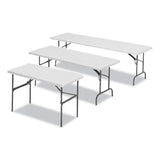 Iceberg IndestrucTables Too 600 Series Folding Table, Rectangular, 72" x 30" x 29", Platinum (ICE65323) Each