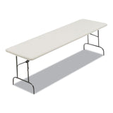 Iceberg IndestrucTables Too 600 Series Folding Table, Rectangular, 96" x 30" x 29", Platinum (ICE65333) Each