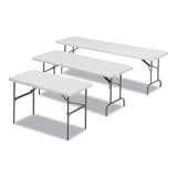 Iceberg IndestrucTables Too 600 Series Folding Table, Rectangular, 96" x 30" x 29", Platinum (ICE65333) Each