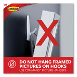 Command™ Medium Wire Hooks, Metal Wire, Silver/White, Supports 2 lb, 13/Pack (MMM1706513) Pack of 13
