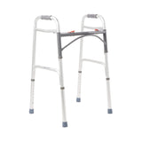 McKesson Dual Release Folding Walker Adjustable Height Aluminum Frame 350 lbs. Weight Capacity 32 to 39 Inch Height (1088076_CS) 1/CS