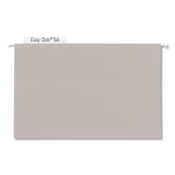 Smead™ TUFF Extra Capacity Hanging File Folders with Easy Slide Tabs, 4" Capacity, Legal, 1/3-Cut Tabs, Steel Gray, 18/Box (SMD64342) Box of 18
