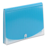 Smead™ Poly Expanding Folders, 12 Sections, Cord/Hook Closure, 1/6-Cut Tabs, Letter Size, Teal/Clear (SMD70869) Each