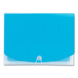 Smead™ Poly Expanding Folders, 12 Sections, Cord/Hook Closure, 1/6-Cut Tabs, Letter Size, Teal/Clear (SMD70869) Each