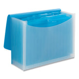 Smead™ Poly Expanding Folders, 12 Sections, Cord/Hook Closure, 1/6-Cut Tabs, Letter Size, Teal/Clear (SMD70869) Each