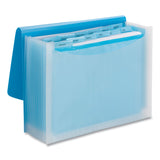 Smead™ Poly Expanding Folders, 12 Sections, Cord/Hook Closure, 1/6-Cut Tabs, Letter Size, Teal/Clear (SMD70869) Each