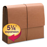 Smead™ TUFF Expanding Wallets, 5.25" Expansion, 1 Section, Elastic Cord Closure, Letter Size, Redrope (SMD71164) Each