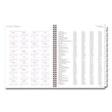 Cambridge® Mina Weekly/Monthly Planner, Floral Artwork, 11 x 8.5, White/Violet/Peach Cover, 12-Month (Jan to Dec): 2026 (AAG1134905) Each