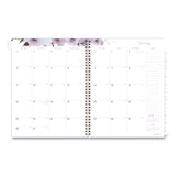 Cambridge® Mina Weekly/Monthly Planner, Floral Artwork, 11 x 8.5, White/Violet/Peach Cover, 12-Month (Jan to Dec): 2026 (AAG1134905) Each