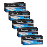 Swingline® S.F. 1 Standard Staples, 0.25" Leg, 0.5" Crown, Steel, 5,000/Pack, 5 Packs/Box (SWIS7035101S) Pack of 5000