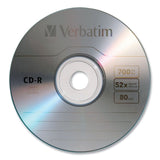 Verbatim® CD-R Recordable Disc, 700 MB/80 min, 52x, Slim Jewel Case, Silver, 10/Pack (VER94935) Pack of 10