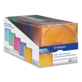 Verbatim® CD/DVD Slim Case, Assorted Colors, 50/Pack (VER94178) Each