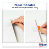 Avery® Ultra Tabs Repositionable Tabs, Mini Tabs: 1" x 1.5", 1/5-Cut, Assorted Neon Colors, 80/Pack (AVE74762) Pack of 80