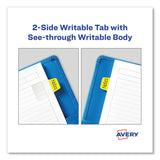 Avery® Ultra Tabs Repositionable Tabs, Mini Tabs: 1" x 1.5", 1/5-Cut, Assorted Neon Colors, 80/Pack (AVE74762) Pack of 80