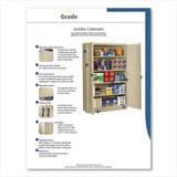 Tennsco Assembled Jumbo Steel Storage Cabinet, 48w x 24d x 78h, Light Gray (TNNJ2478SULGY) Each
