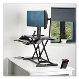 Fellowes® Corsivo Sit-Stand Workstation, 31.5" x 24.25" x 16", Black (FEL8091001) Each
