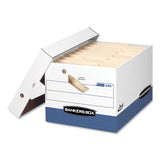 Bankers Box® File/Cube Box Shell, Legal/Letter, 23.75 x 19.75, White/Blue, 6/Carton (FEL0162601) Carton of 6